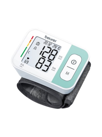 Beurer Blutdruckmessgerät für Handgelenk 2x60 Speicher LCD in Weiß