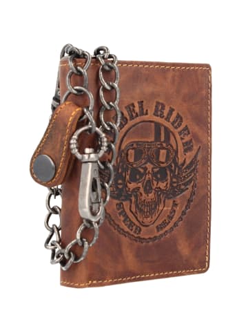 Greenburry Rebel Rider Biker Geldbörse Leder 11 cm brown