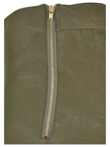 Urban Classics Urban Classics Damen Ladies Washed Faux Leather Pants in olive
