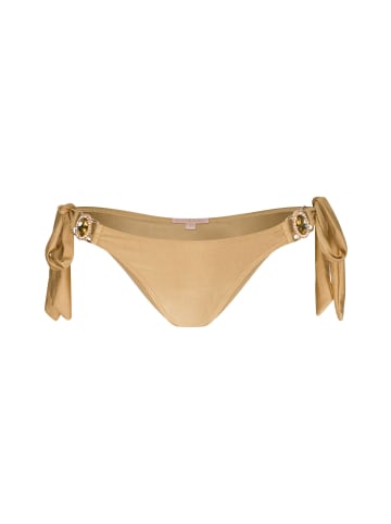 Moda Minx Bikini Hose Amour Tie Side Brazilian in Gold Shimmer