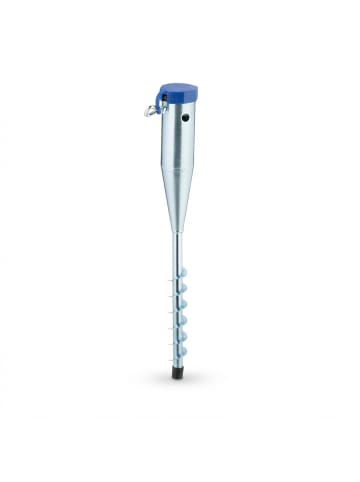 relaxdays Bodenhülse in Silber/ Blau - (B)7 x (H)56 x (T)10 cm