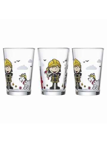 Ritzenhoff & Breker 3er Set Kindergläser Feuerwehrmann Bernie 205 ml bunt in bunt