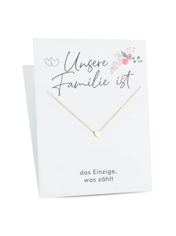 Himmelsflüsterer  Familien-Halsketten "Unsere Familie - das einzige was zählt" - Gold
