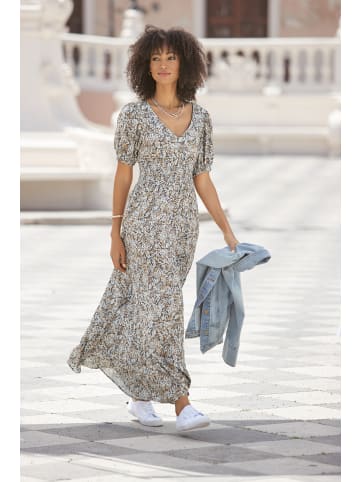 Vivance by Lascana Maxikleid in grau-bedruckt