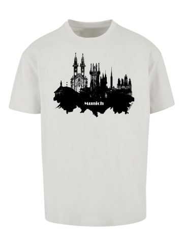 F4NT4STIC T-Shirt Cities Collection - Munich skyline in lightasphalt