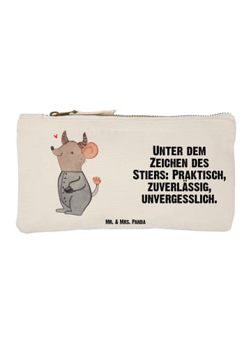 Mr. & Mrs. Panda Stoffbeutel Stier Astrologie mit Spruch in Weiß