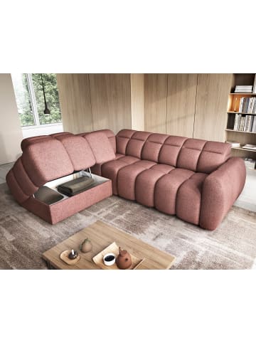 MF Design Eagle Recamiere Links in Rot -  (L) 208 x (B) 258 x (H) 107 cm