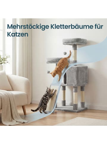 Feandrea Katzenbaum Clawfy in Hellgrau - (B)35 x (H)114 x (T)50 cm