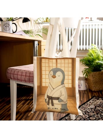 Mr. & Mrs. Panda Schultertasche Pinguin Karate Design ohne Spruch in Weiß