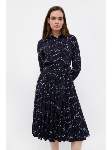 Finn Flare Kleid Plissee in dark blue