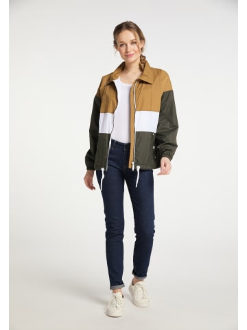 DreiMaster Maritim Damen Windbreaker in Dunkelsand Oliv