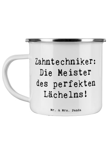 Mr. & Mrs. Panda Becher Spruch Zahntechniker Lächeln mit Spruch in Weiß