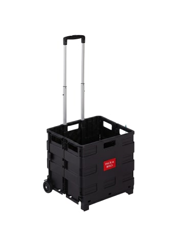 relaxdays 2x Einkaufstrolley in Schwarz - (B)42 x (H)100 x (T)37 cm