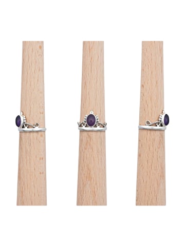 mantraroma 925er Silber - Ringe mit Amethyst