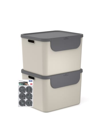 Rotho Recyclingbehälter 55 l - 2er Set ALBULA