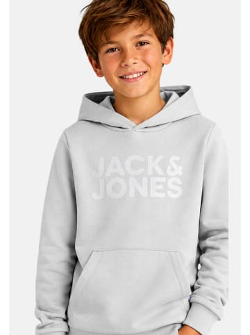 JACK & JONES Junior Hoodie 'Corp Logo' in grau