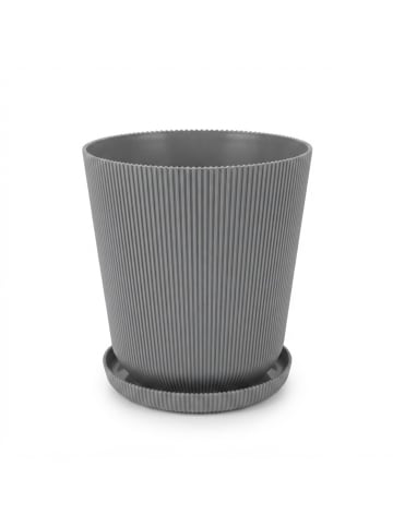 relaxdays 2x Blumentopf in Dunkelgrau - (H) 20 x Ø 20 cm