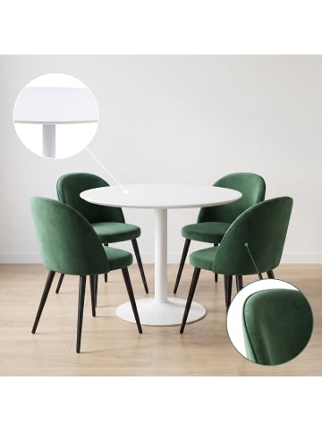 ebuy24 Essgruppe Carry Weiß, grün 110 x 110 cm