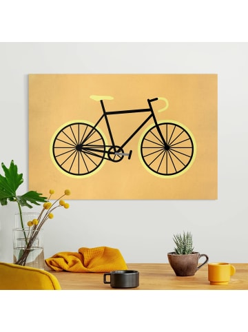 WALLART Leinwandbild - Fahrrad in Gelb in Orange