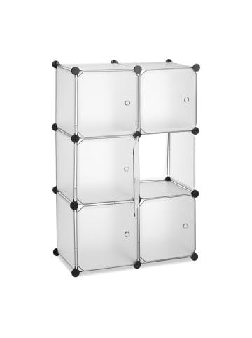 relaxdays Regalsystem in Transparent - (B)66 x (H)98 x (T)32 cm
