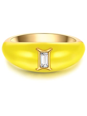 Glanzstücke München Ring Sternzeichen Zwillinge aus Sterling Silber mit Zirkonia in gelbgold