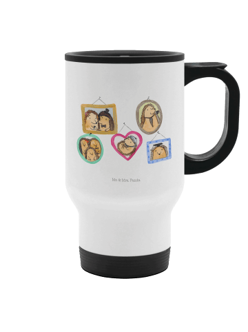 Mr. & Mrs. Panda Becher Igel Familie ohne Spruch in Weiß