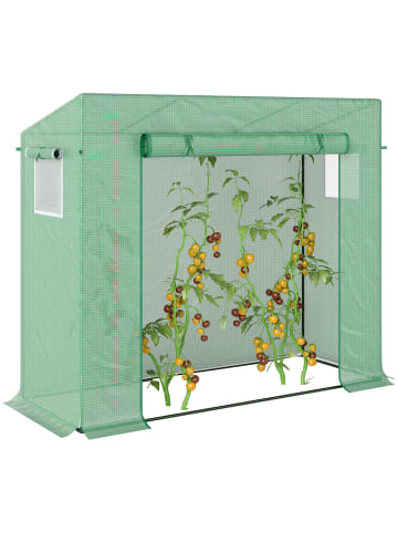 Outsunny Gewächshaus 200L x 76B x 150/168H cm Grün