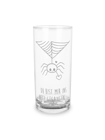 Mr. & Mrs. Panda Wasserglas Spinne Agathe Liebe mit Spruch in Transparent