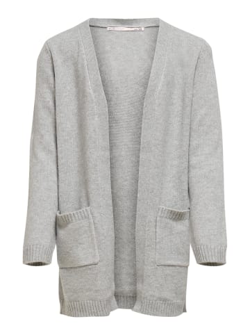 KIDS ONLY Strickjacke lang in light grey melange