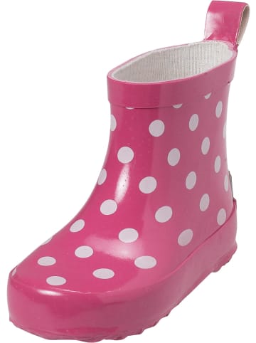 Playshoes Kinder Gummistiefel "180358 Gummistiefel Halbschaft Punkte" in Rosa