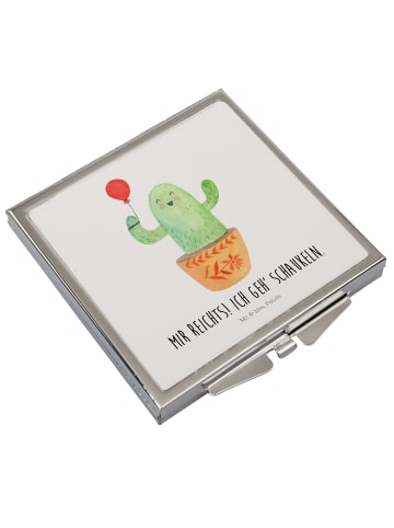 Mr. & Mrs. Panda Kosmetikspiegel Kaktus Luftballon mit Spruch in Weiß