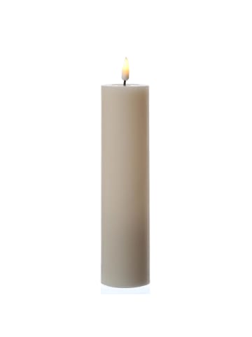 Deluxe Homeart LED Kerze Mia Echtwachs flackernd H: 20cm D: 5cm in creme
