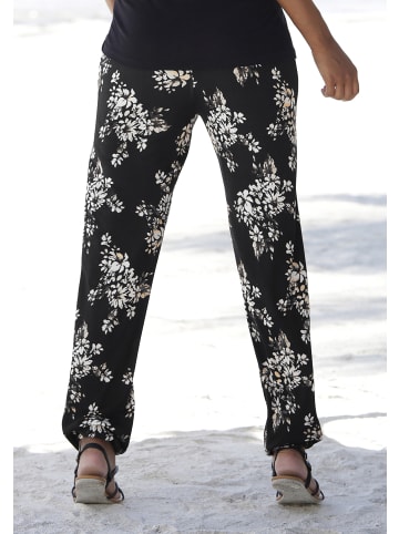 LASCANA Strandhose in schwarz-creme