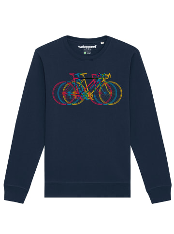 wat? Apparel Sweatshirt Fahrräder in Dunkelblau