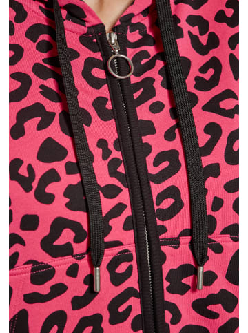 Swirly Damen Sweatshirt in Pink Leo