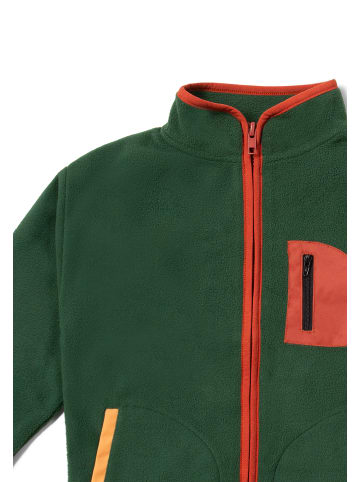 Little Green Radicals Zip Up Recycled Fleece Jacket in Green