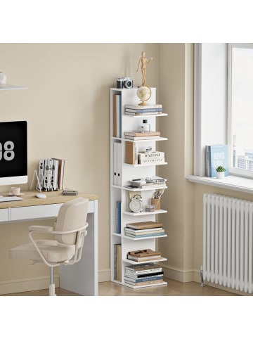 SoBuy Bücherregal in Reinweiß - (W) 32.5 x (H) 146.8 x (L) 30 cm
