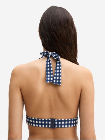 Marc O'Polo Triangel-Bikini-Top Shiny in navy peony check