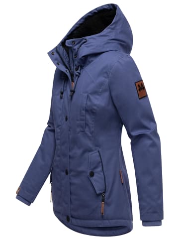 Marikoo Winterjacke Bikoo in Blue Violet with black fur