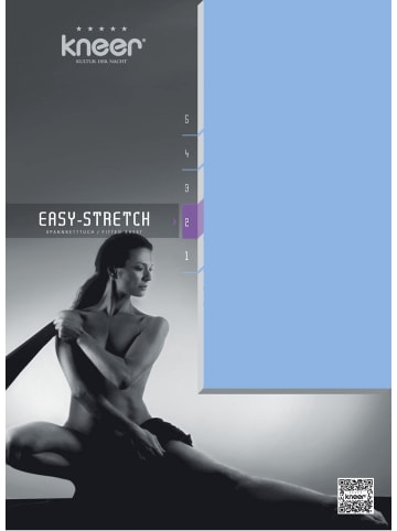 Kneer EASY-STRETCH Q25 180/200 - 200 /200 cm bis 180/220 - 200/220 cm in blau