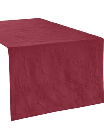 Erwin Müller Jacquard, Baumwollmischung Tischläufer Arnsberg in rot