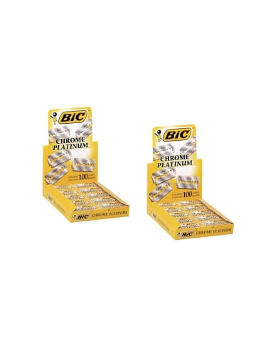 Bic Rasierklingen, 200 Stück, Chrome Platinum, für jeden Rasierhobel, rostfrei