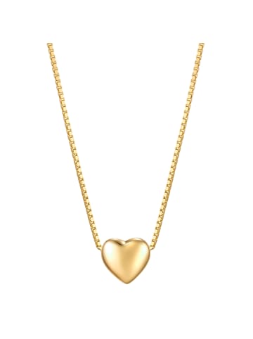 Glanzstücke München Kette Herz aus Sterling Silber in gelbgold
