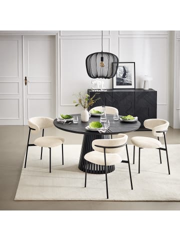 home24 Polsterstuhl PODINGTON 2er-Set in Creme