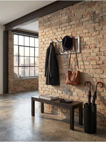 KADIMA DESIGN Wandgarderobe Metall Silber 65x30x10 cm Design Flurgarderobe Stahl,