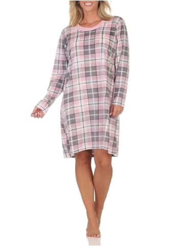 NORMANN Fleece Nachthemd langarm - 88280 in rosa