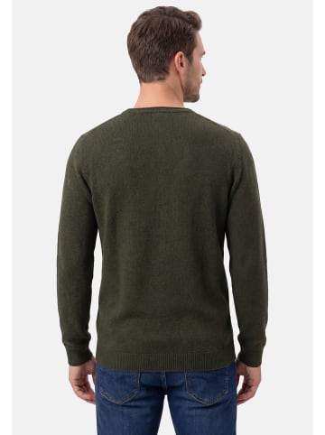 S. Oliver Pullover Basic in Weiß / grün