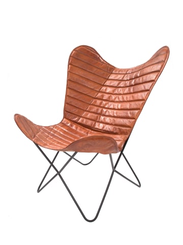 Kayoom Stuhl Schmetterling Santiago Cognac in cognac