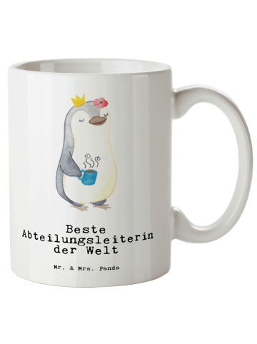 Mr. & Mrs. Panda Pott Pinguin Beste Abteilungsleiterin der Welt ... in Weiß