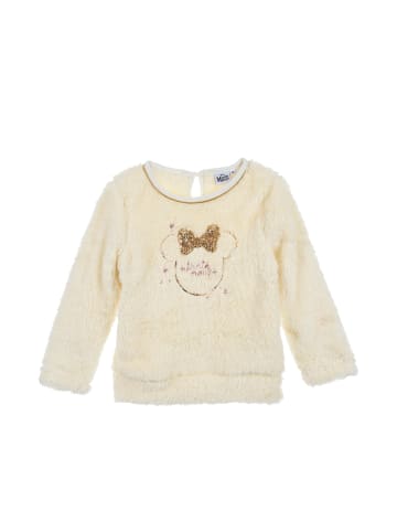 Disney Minnie Mouse Pullover Fleece Sweatshirt mit Pailletten in Beige